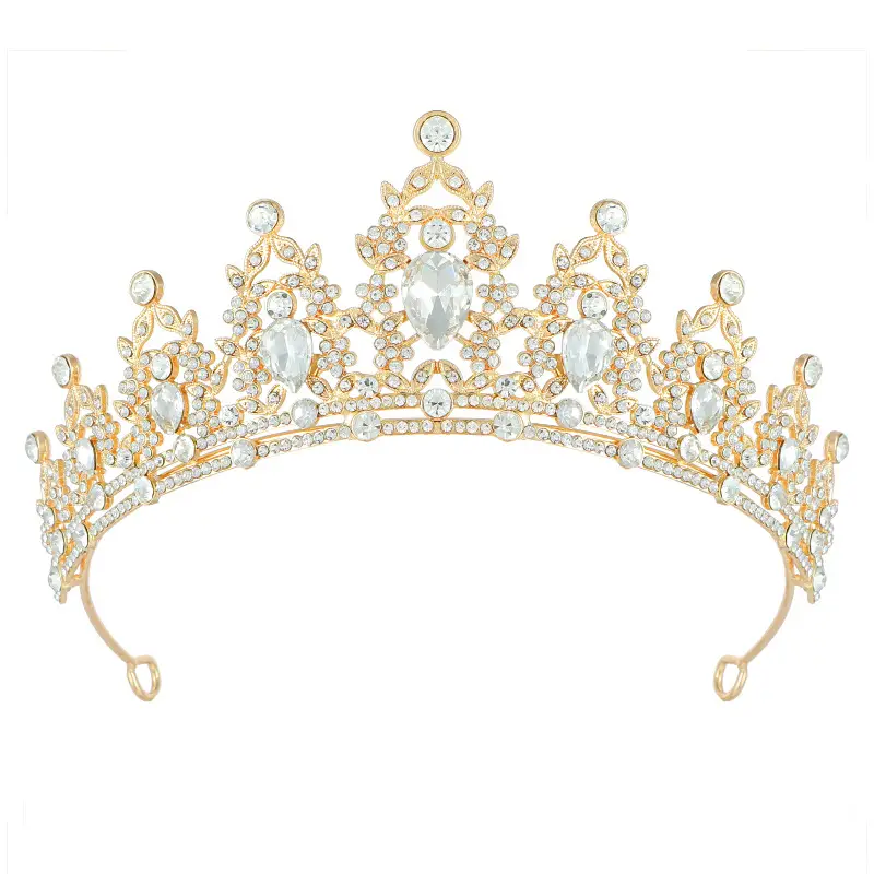Cross-border White Alloy Crown Hair Accessory for Bachelorette Party