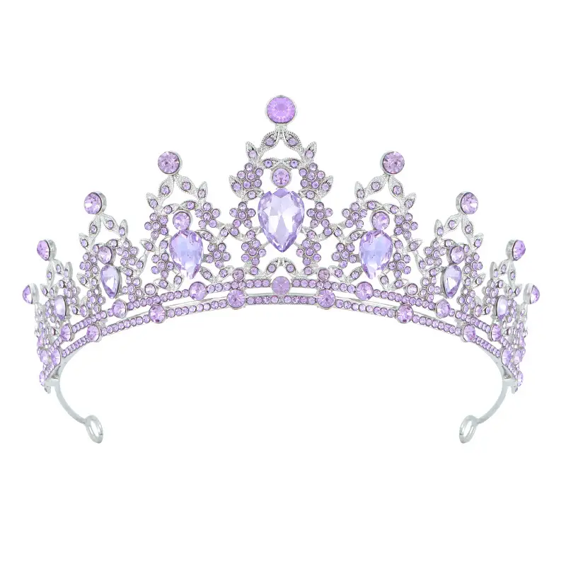 Cross-border White Alloy Crown Hair Accessory for Bachelorette Party