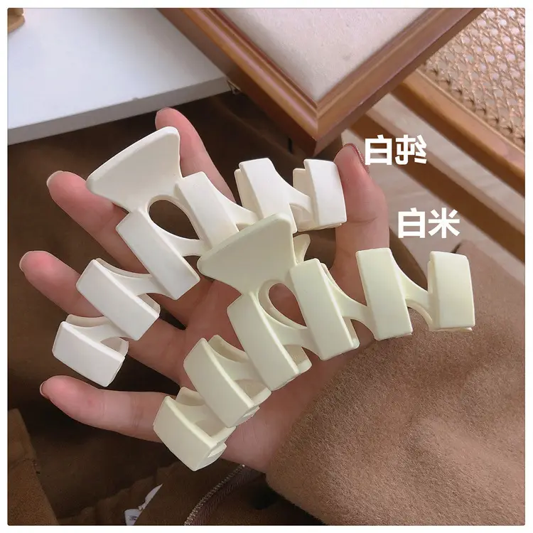 White Hair Clips for Women - 1 Pack of Plastic Hair Accessories — feature 10