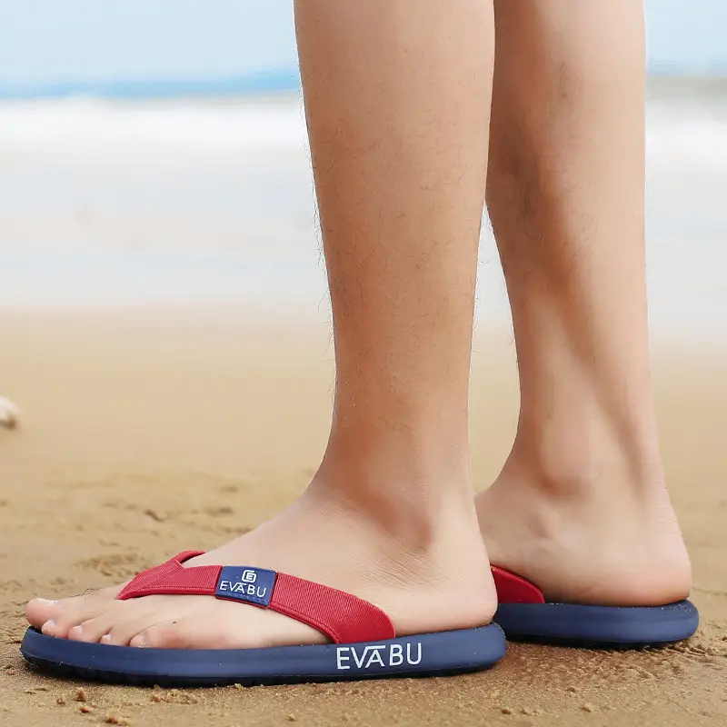 Men's Green EVA Flip Flops Summer Sandals - Image 2