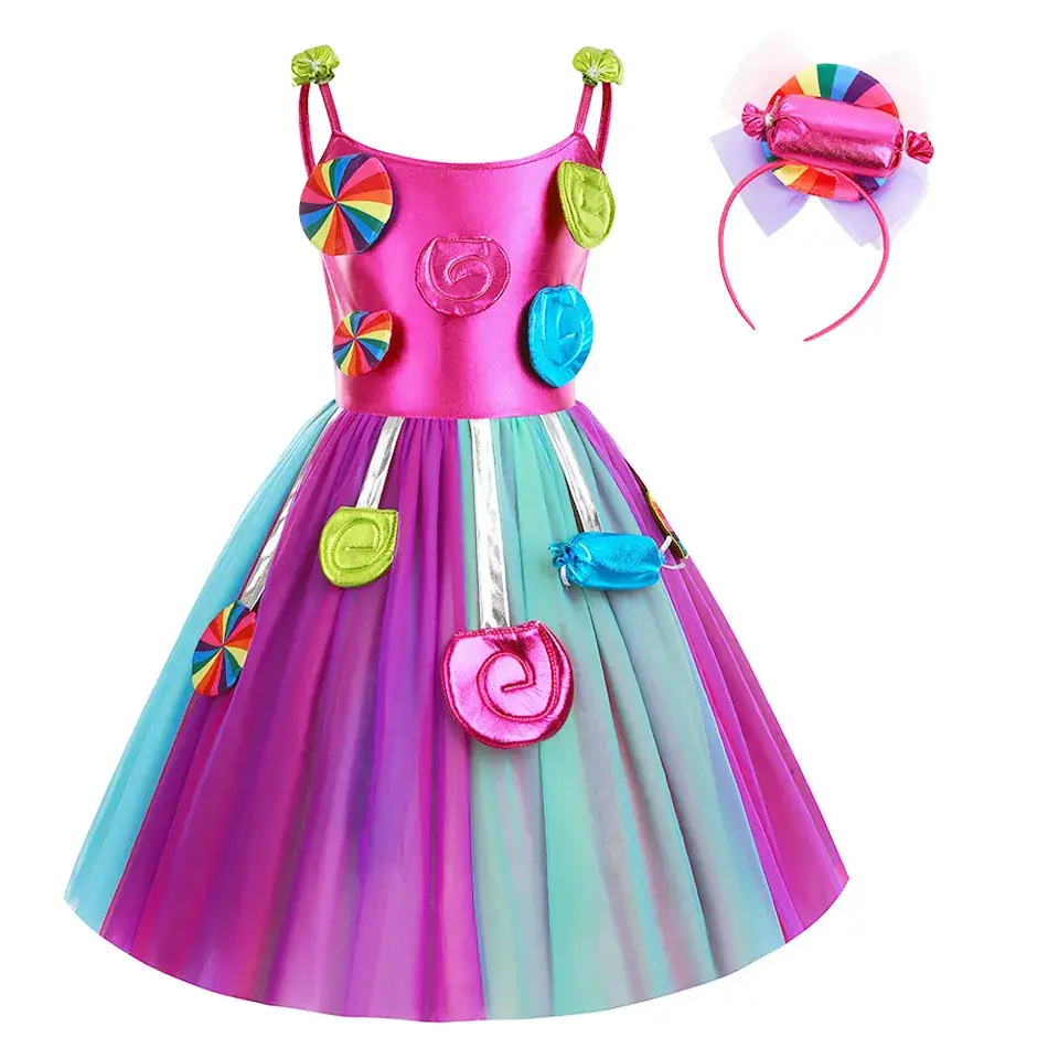 White Mesh Candy Skirt for Kids Halloween Christmas - Image 17