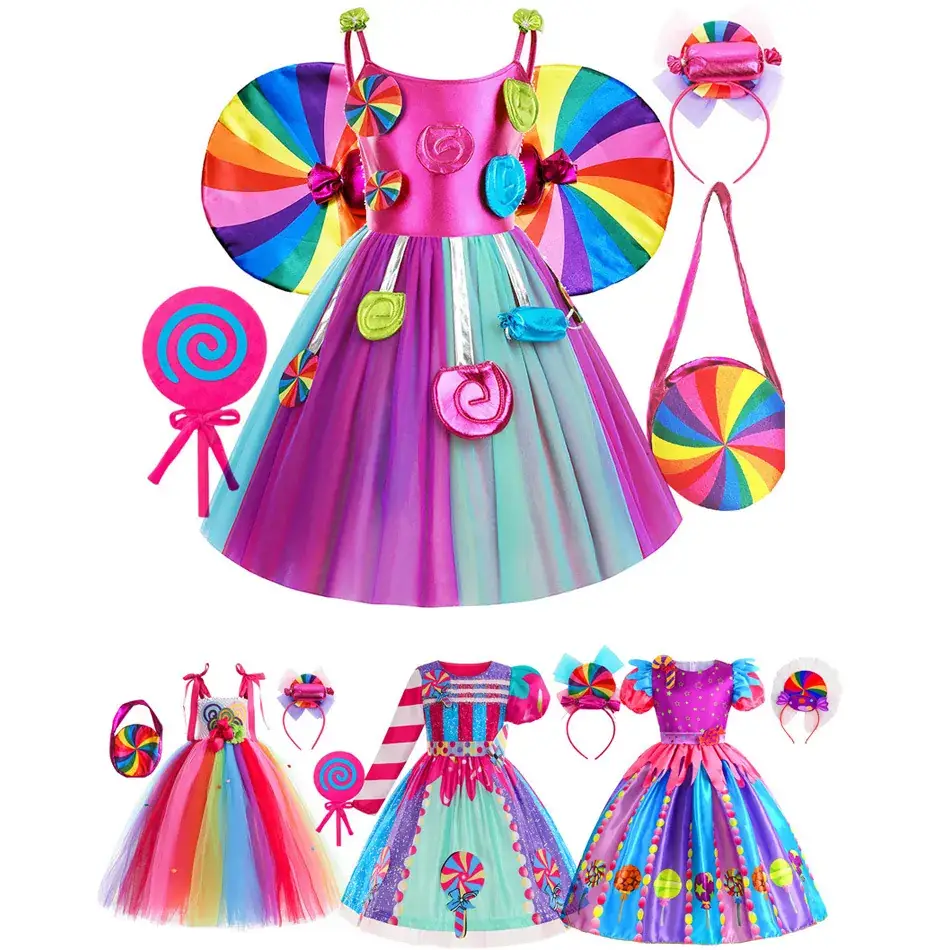 White Mesh Candy Skirt for Kids Halloween Christmas - Image 20