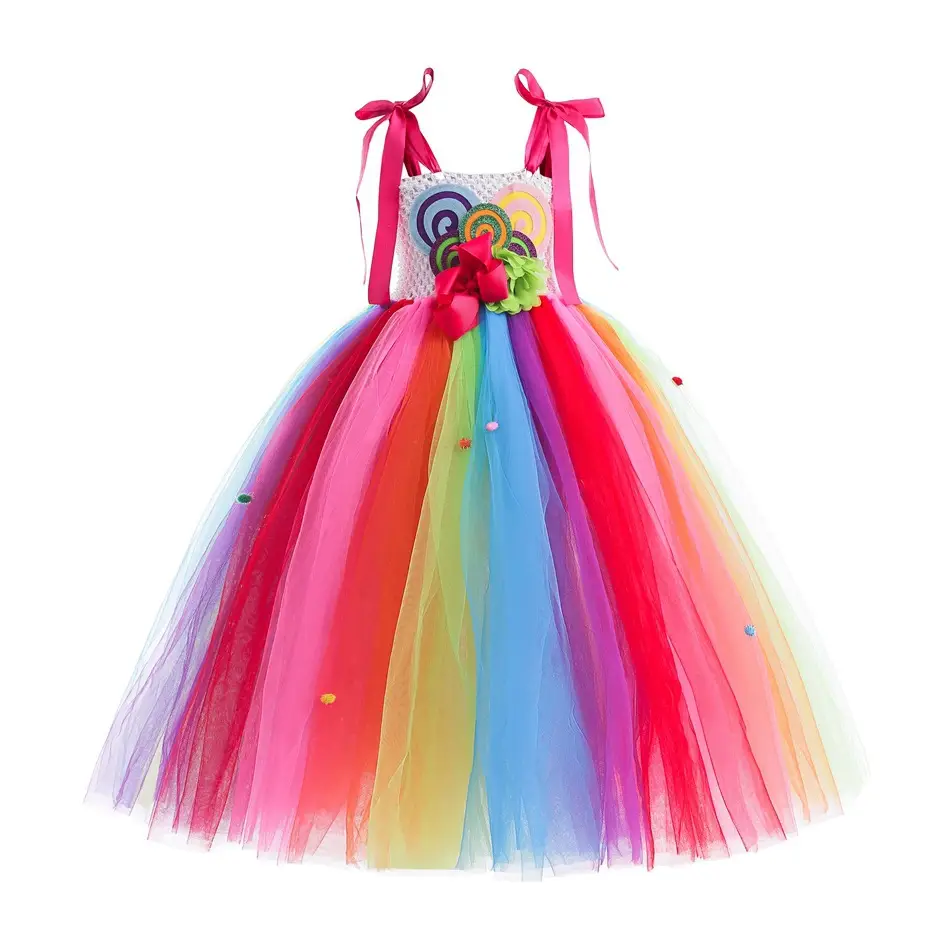 White Mesh Candy Skirt for Kids Halloween Christmas — feature 21