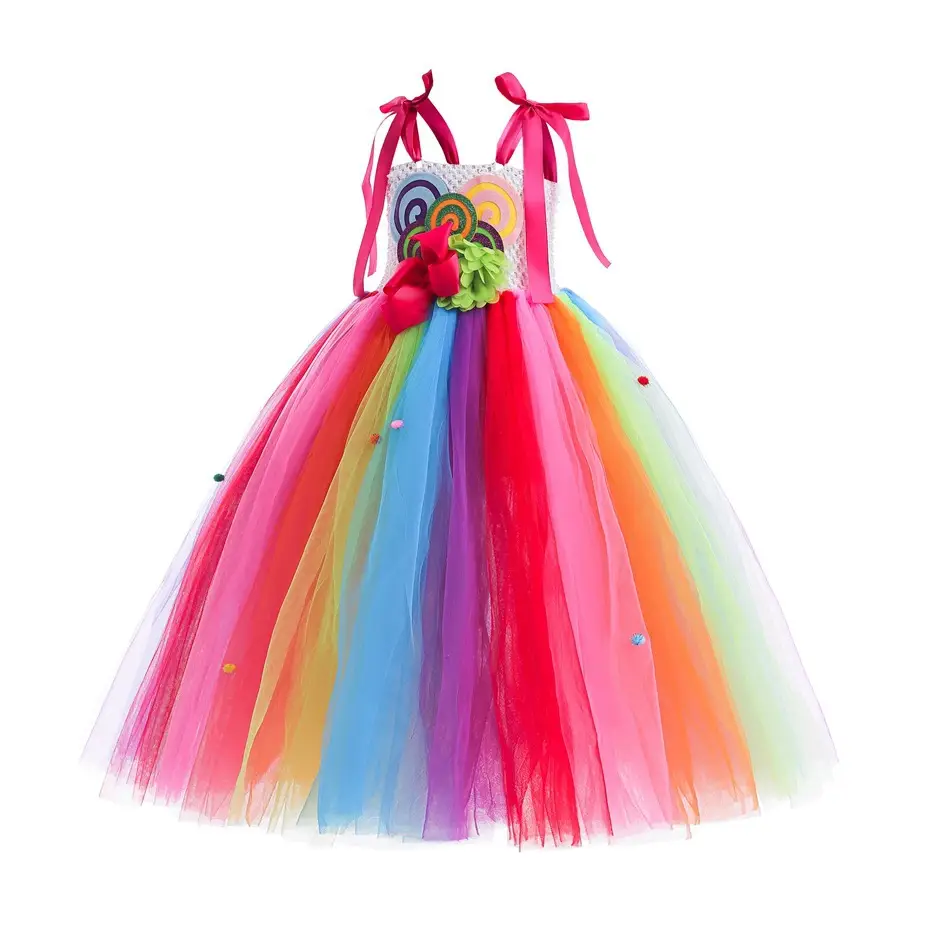White Mesh Candy Skirt for Kids Halloween Christmas — feature 22