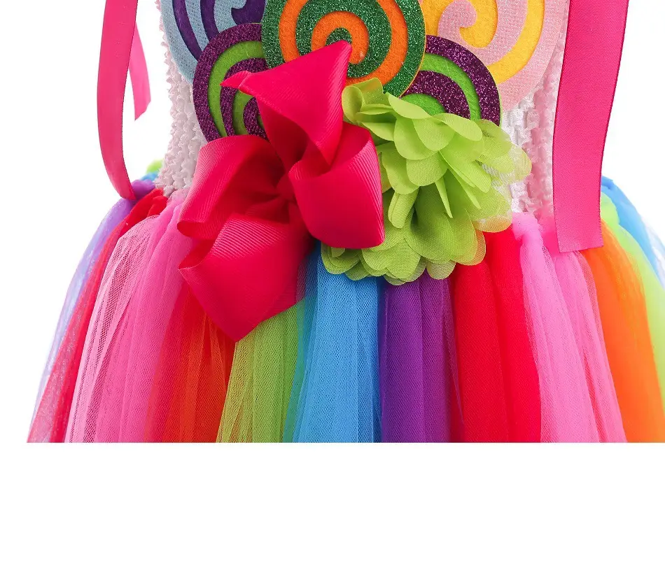 White Mesh Candy Skirt for Kids Halloween Christmas — feature 26