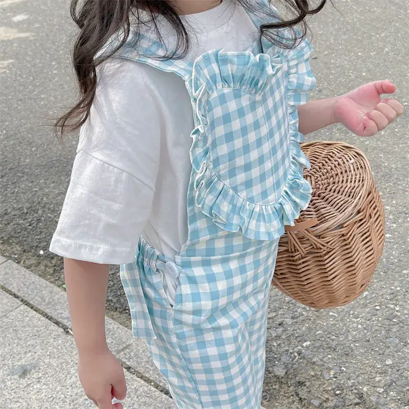 2023 Summer Girl Plaid Crop Pants Wooden Hat — feature 20