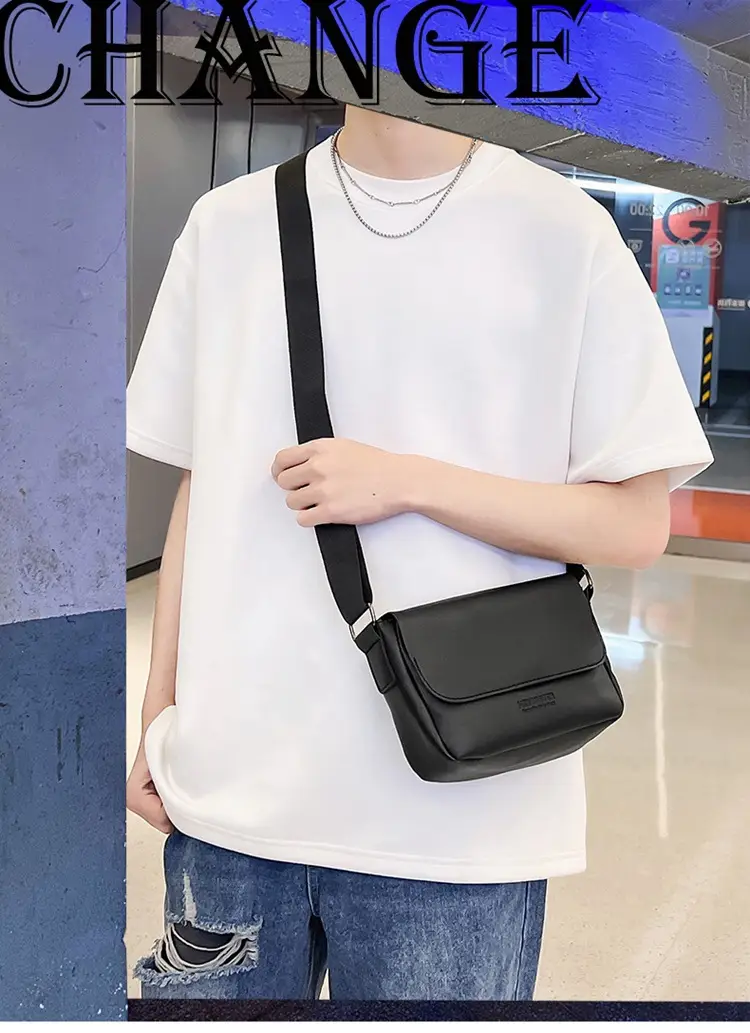 Men's Grey Satchel Shoulder Bag 2024 — feature 1