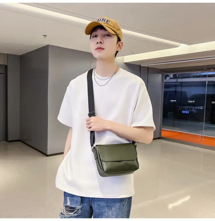 Men's Grey Satchel Shoulder Bag 2024 — feature 5
