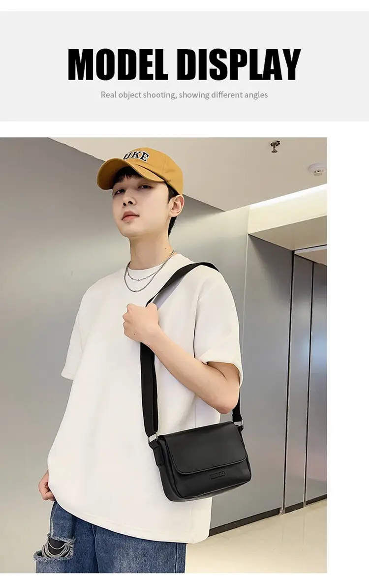 Men's Grey Satchel Shoulder Bag 2024 — feature 9