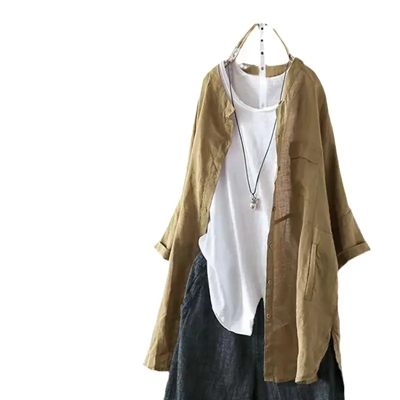 Women's Purple Long Sleeve Shirt with Hip Covering Outerwear Set