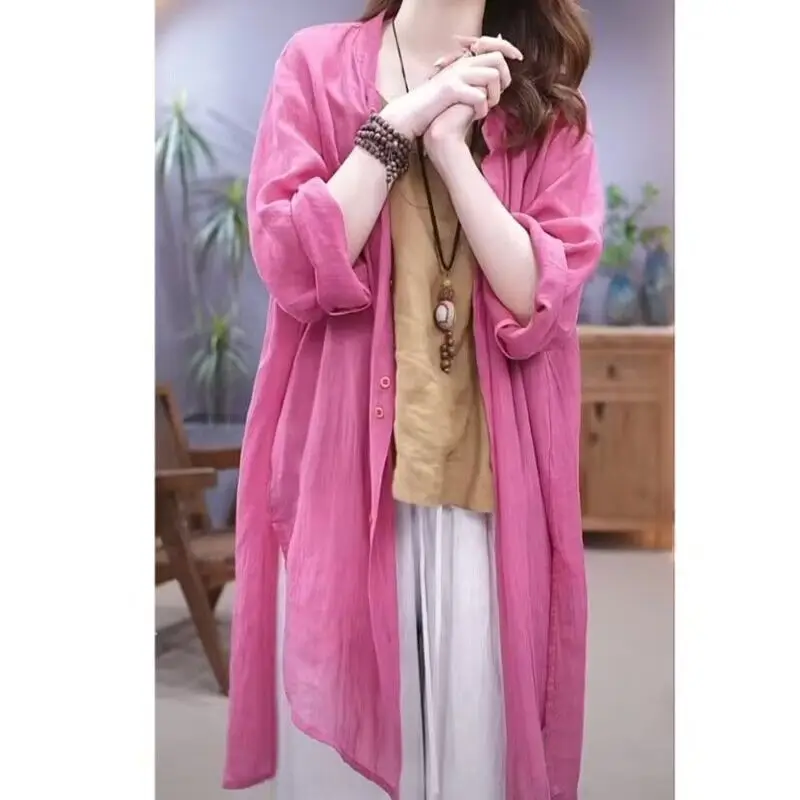 Women's Purple Long Sleeve Shirt with Hip Covering Outerwear Set — feature 2