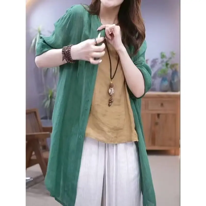 Women's Purple Long Sleeve Shirt with Hip Covering Outerwear Set — feature 9