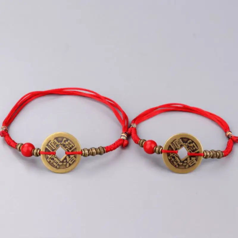 Men Women Wudi Coin Bracelet Red Rope Adjustable - Image 15