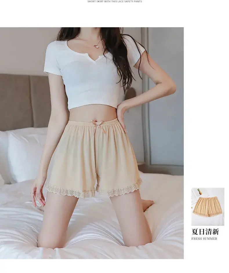 New White Lace Safety Pants for Women Summer Thin Anti-Exposure — feature 10