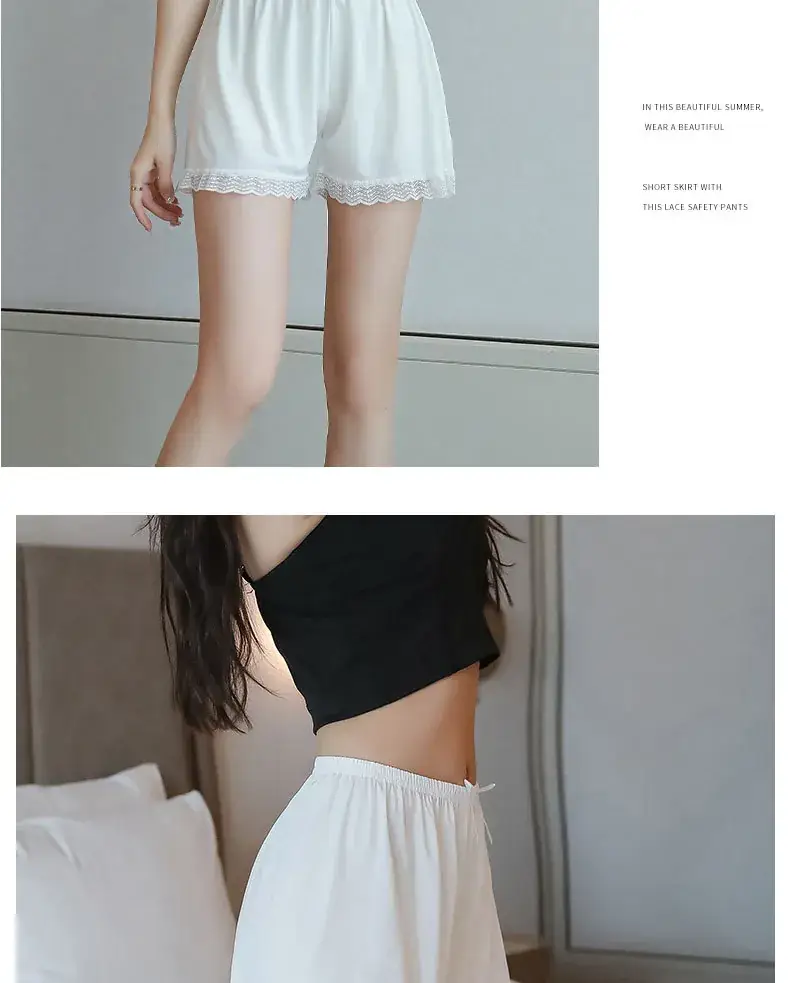 New White Lace Safety Pants for Women Summer Thin Anti-Exposure — feature 16
