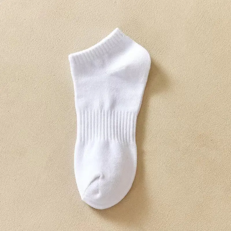 White Socks Men's Mid-Calf Socks Summer Thin Pure Cotton Deodorant Sweat-Absorbent Breathable Boys' Sports Socks Summer Socks