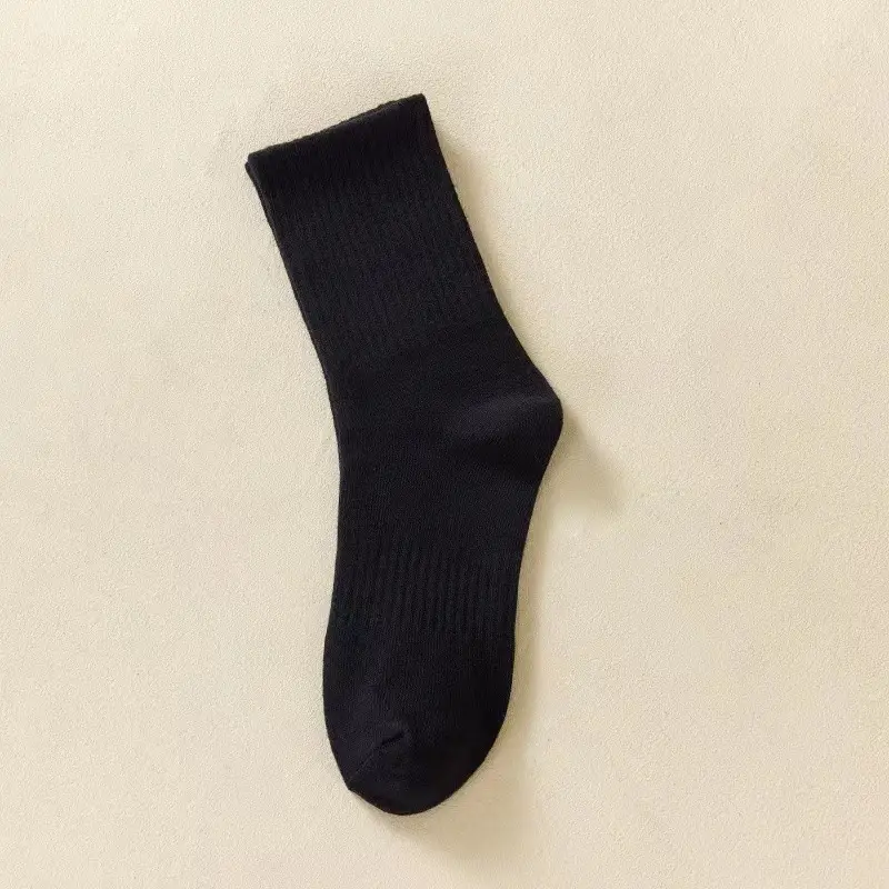 White Socks Men's Mid-Calf Socks Summer Thin Pure Cotton Deodorant Sweat-Absorbent Breathable Boys' Sports Socks Summer Socks