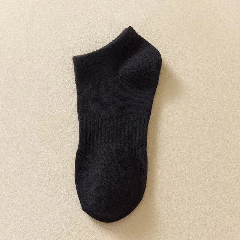 White Socks Men's Mid-Calf Socks Summer Thin Pure Cotton Deodorant Sweat-Absorbent Breathable Boys' Sports Socks Summer Socks