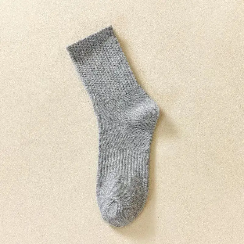 White Socks Men's Mid-Calf Socks Summer Thin Pure Cotton Deodorant Sweat-Absorbent Breathable Boys' Sports Socks Summer Socks