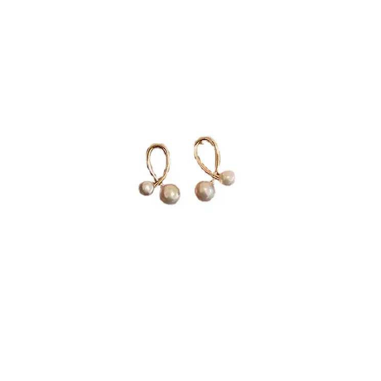 New Fashion Pearl Earrings Light Luxury High-end Cross Design - Image 5