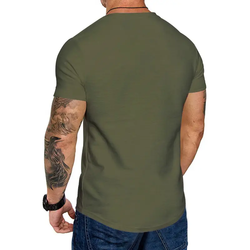 Men Grey Slim Fit T-Shirt Round Neck Short Sleeve — feature 14