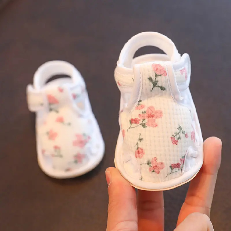 Baby Floral Sandals Soft Soled Newborn Shoes