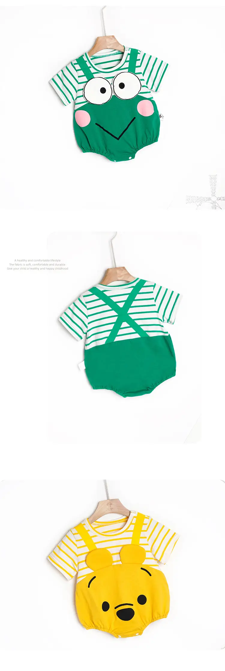 Cute Green Triangle Hare Baby Outfit — feature 7