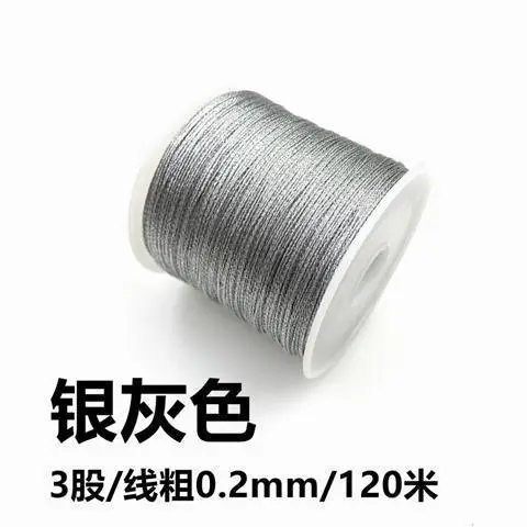 Silver Braided Thread for Crafts & Home Use - Image 2