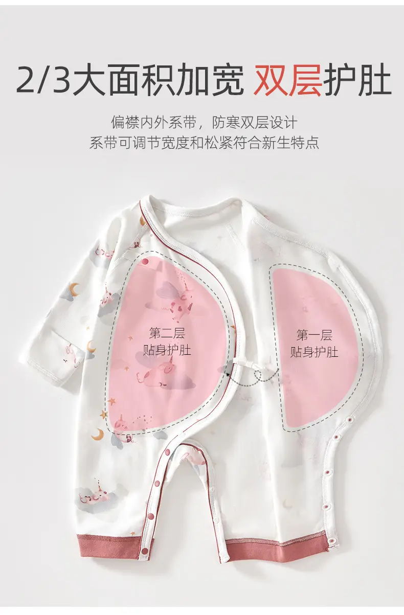 Newborn Baby Pure Cotton Boneless Jumpsuit 0-6M — feature 9