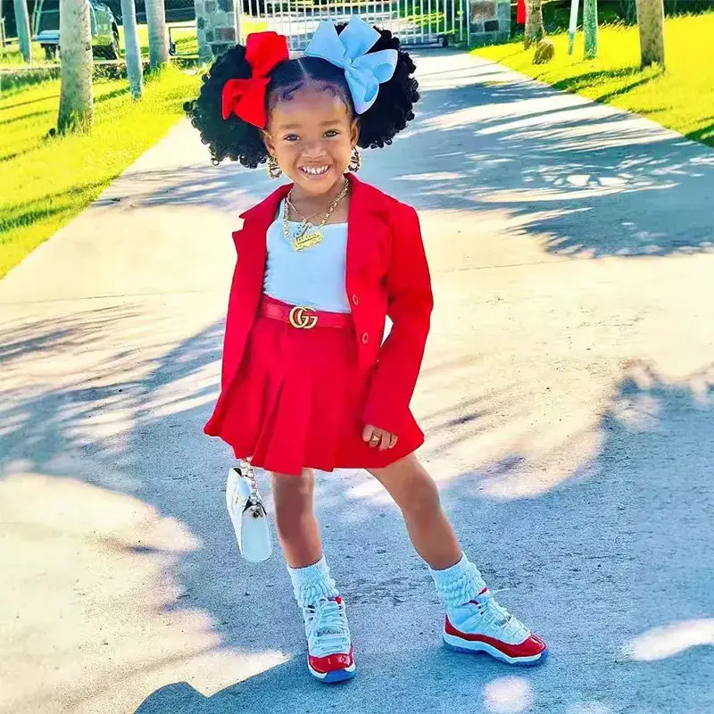 Young Girl Pink Skirted Jacket & Boots Set