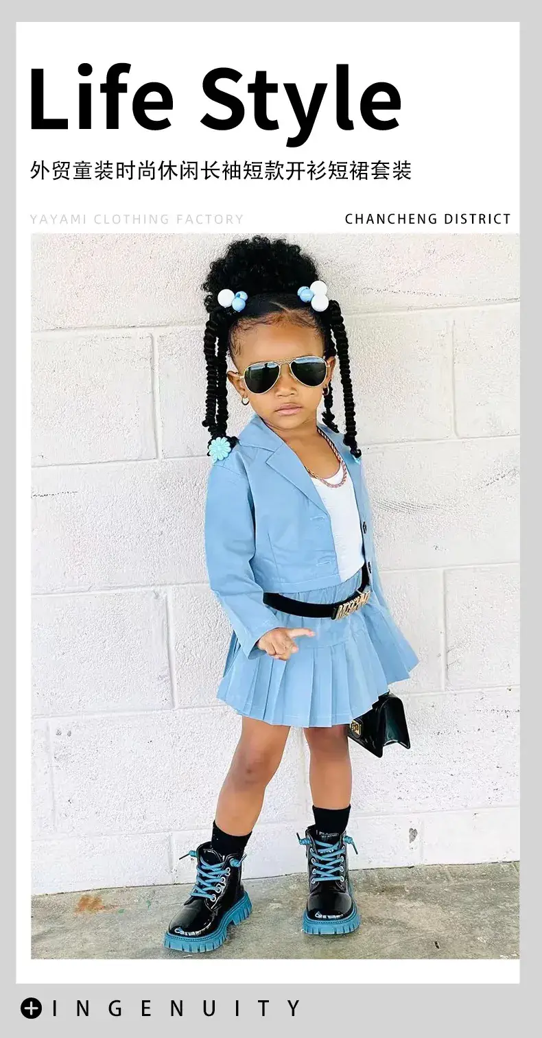 Young Girl Pink Skirted Jacket & Boots Set — feature 1