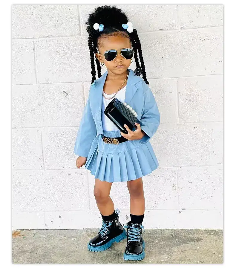 Young Girl Pink Skirted Jacket & Boots Set — feature 11