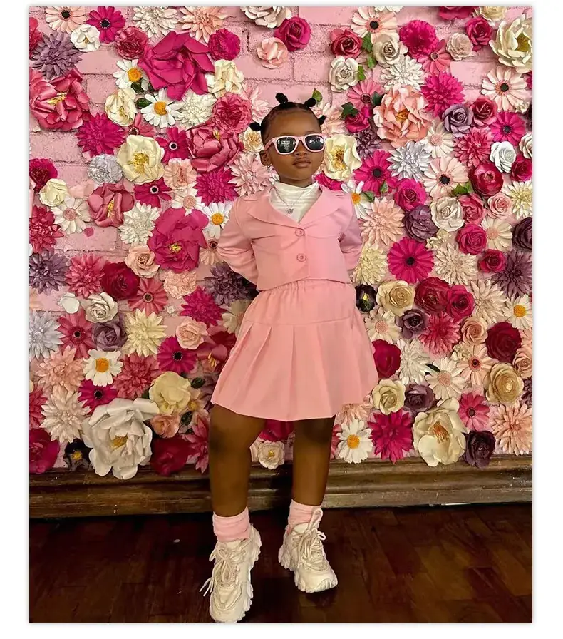 Young Girl Pink Skirted Jacket & Boots Set — feature 16