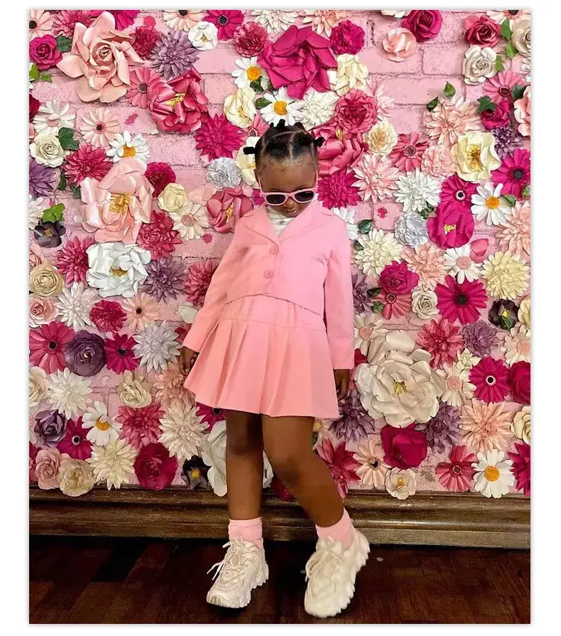 Young Girl Pink Skirted Jacket & Boots Set — feature 17