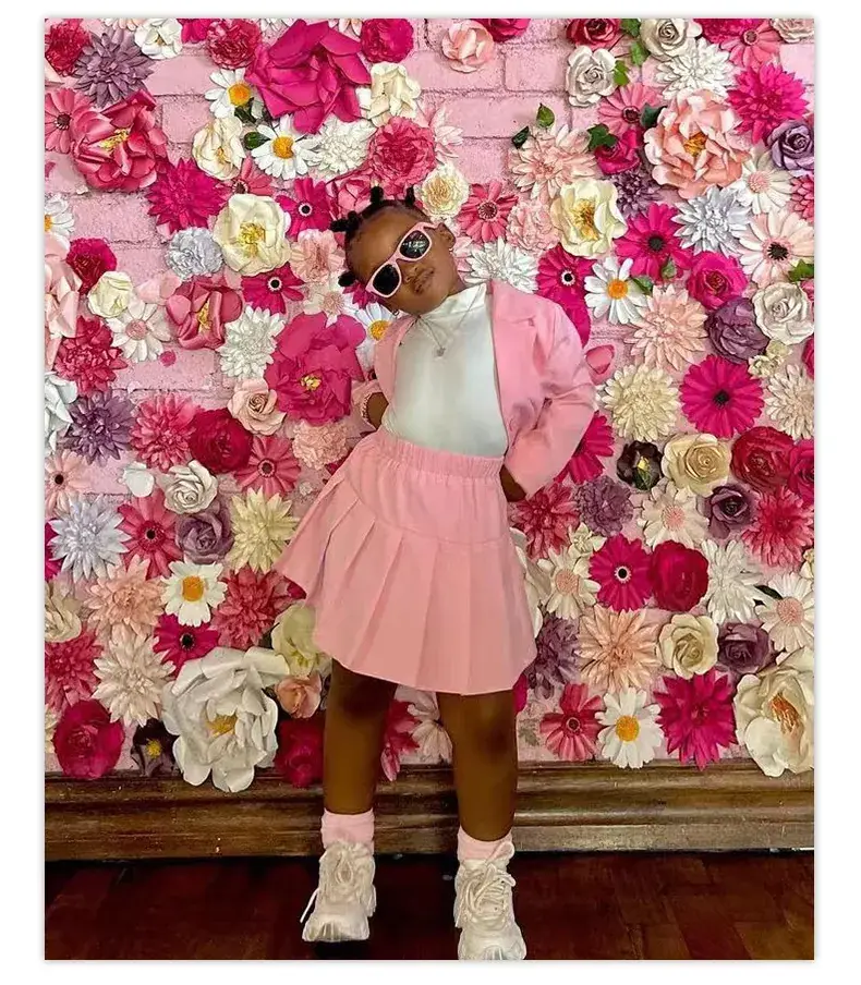 Young Girl Pink Skirted Jacket & Boots Set — feature 18