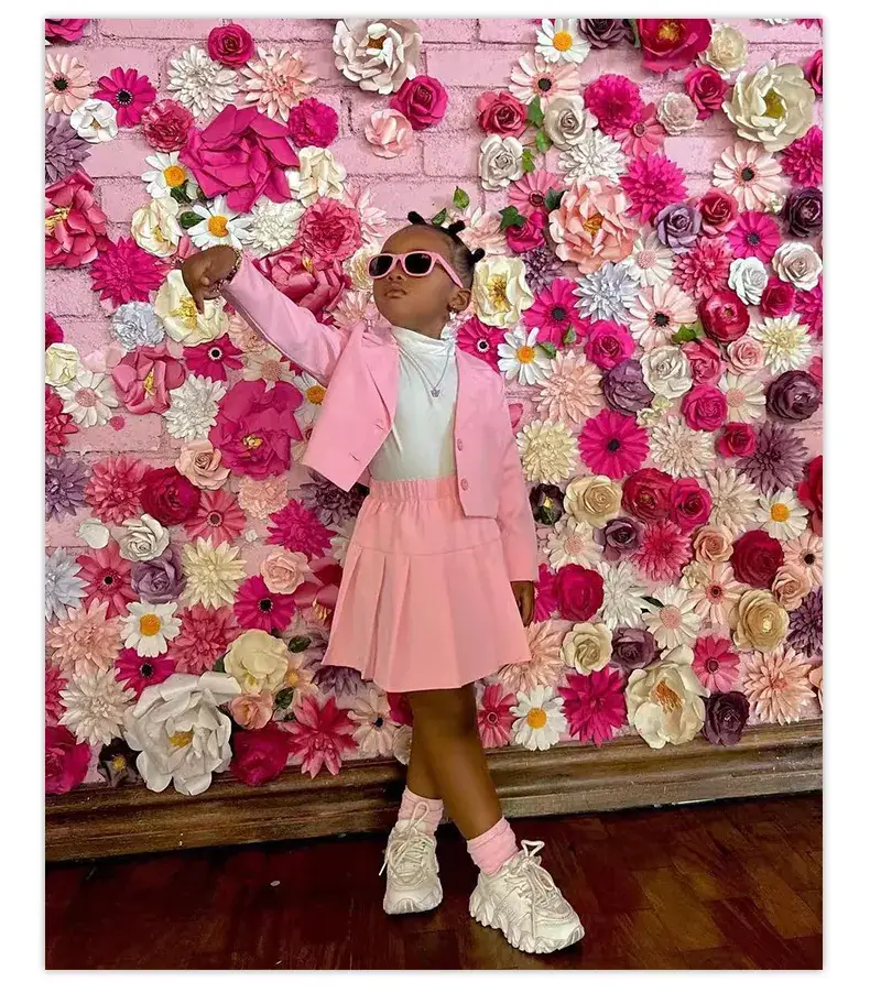 Young Girl Pink Skirted Jacket & Boots Set — feature 19