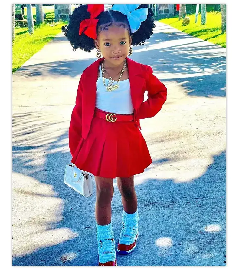 Young Girl Pink Skirted Jacket & Boots Set — feature 24