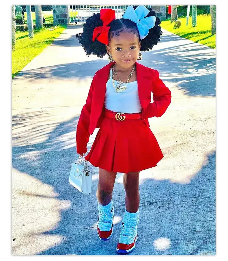 Young Girl Pink Skirted Jacket & Boots Set — feature 26