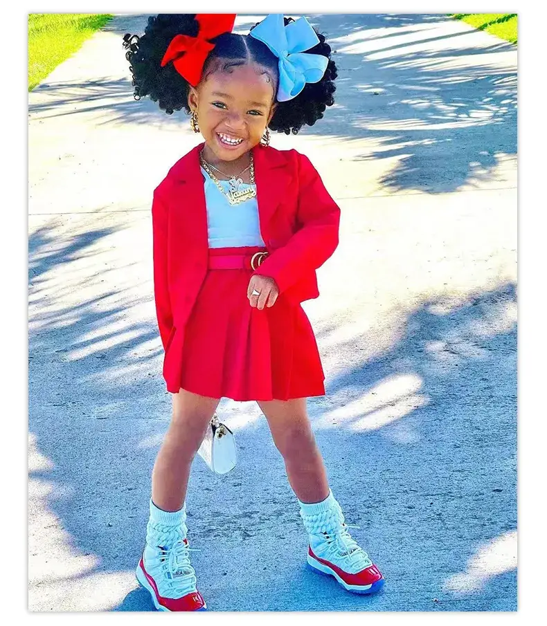 Young Girl Pink Skirted Jacket & Boots Set — feature 27