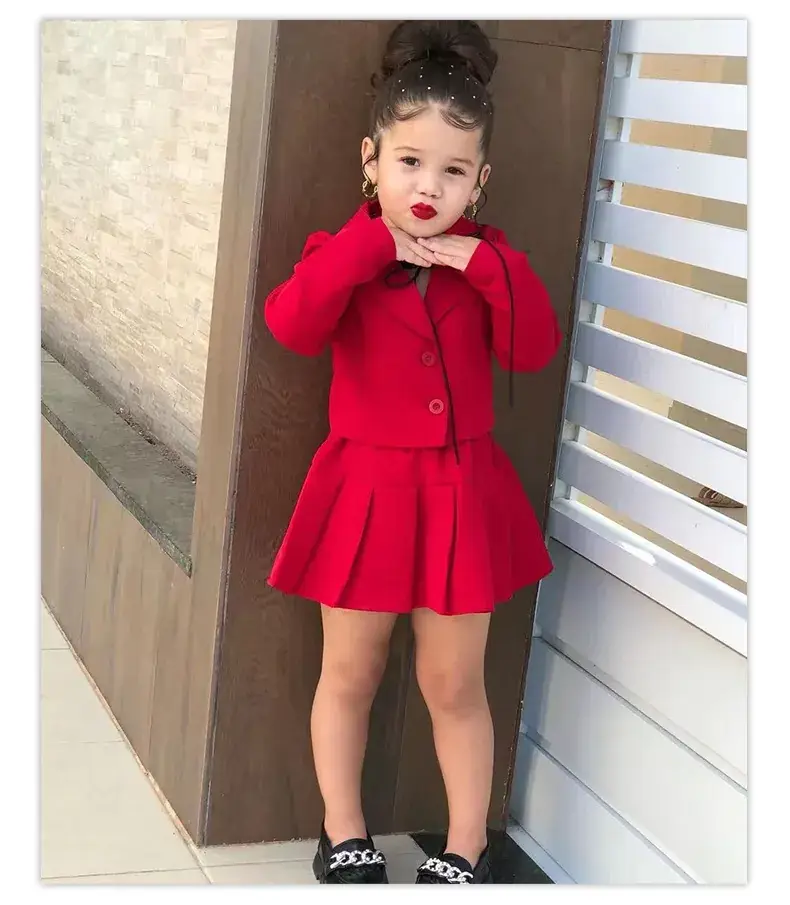 Young Girl Pink Skirted Jacket & Boots Set — feature 28