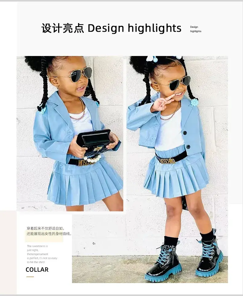 Young Girl Pink Skirted Jacket & Boots Set — feature 3
