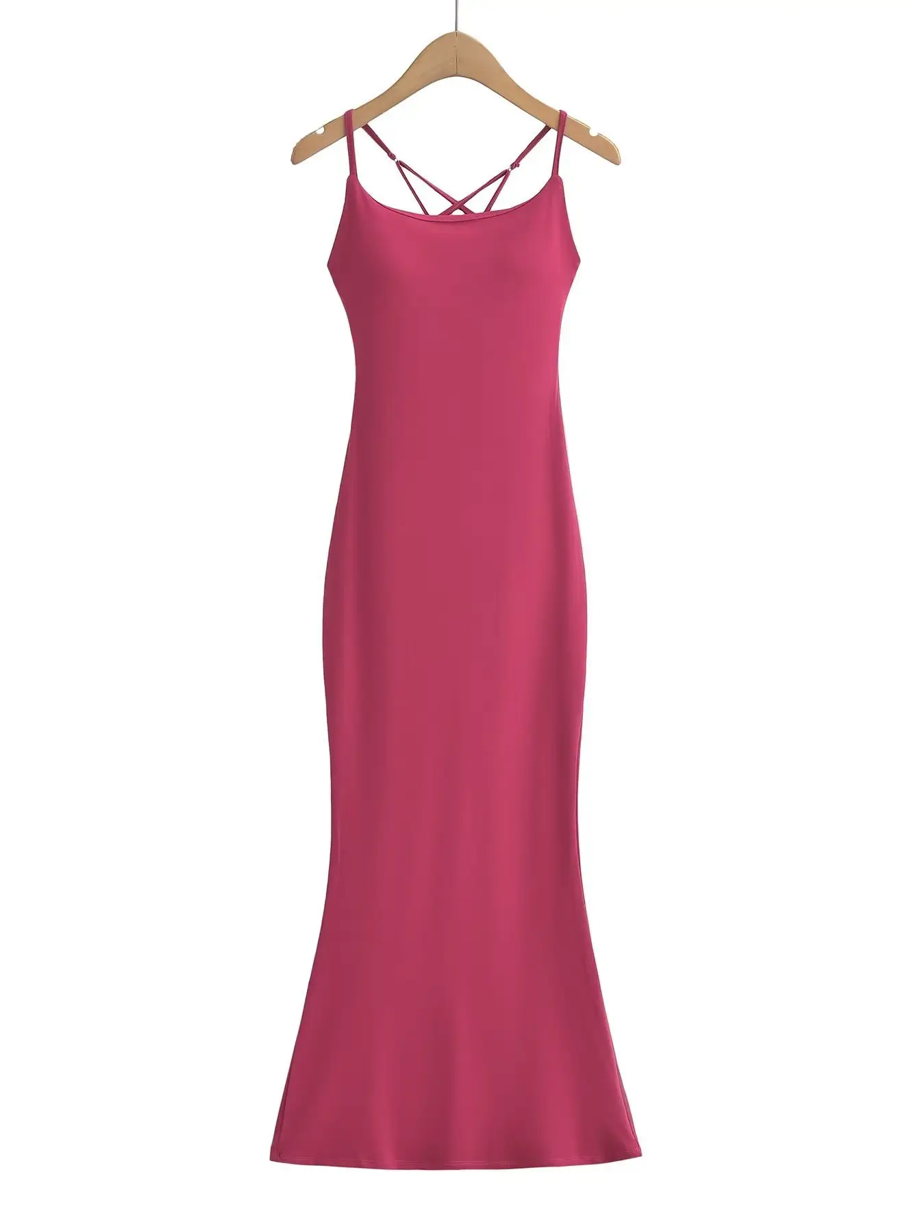 Sexy Cross Backless Dress Women Slim Fit Hip Fishtail Slip Dress — feature 6