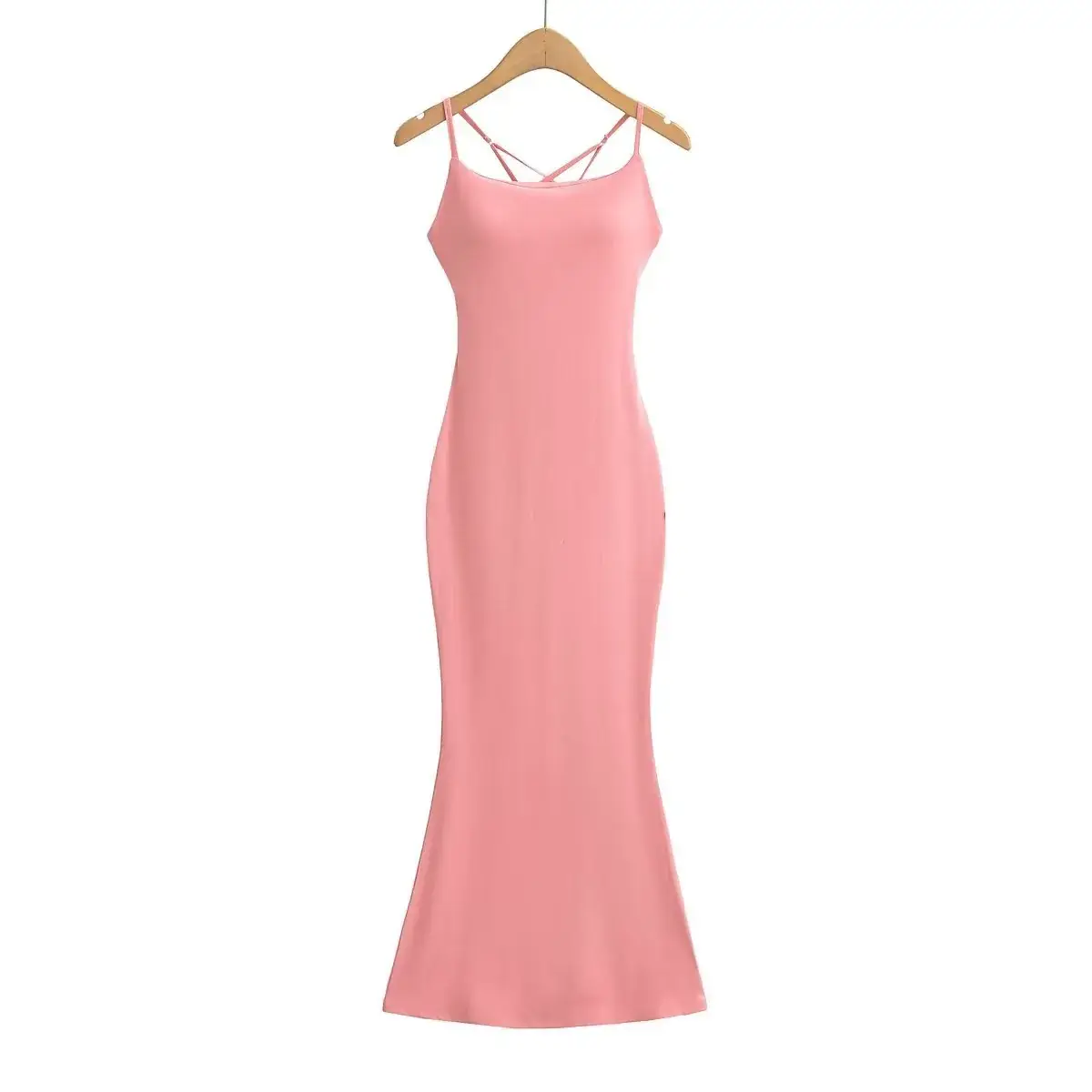 Sexy Cross Backless Dress Women Slim Fit Hip Fishtail Slip Dress - Image 4