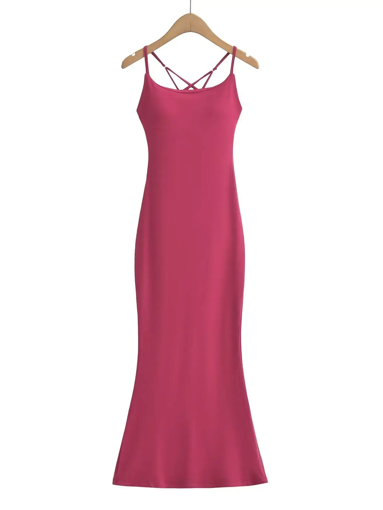 Sexy Cross Backless Dress Women Slim Fit Hip Fishtail Slip Dress - Image 5