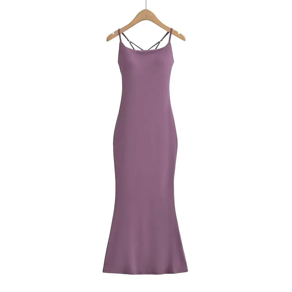 Sexy Cross Backless Dress Women Slim Fit Hip Fishtail Slip Dress - Image 6