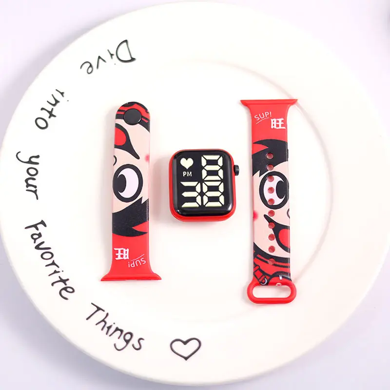 Cute Cartoon Button Led Watch for Girls Primary School Party Wear - Image 19