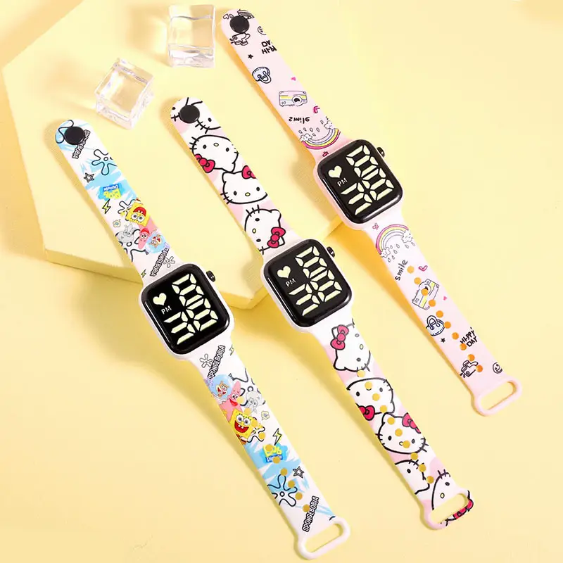 Cute Cartoon Button Led Watch for Girls Primary School Party Wear — feature 3