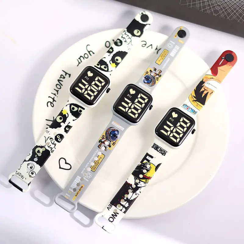 Cute Cartoon Button Led Watch for Girls Primary School Party Wear — feature 5
