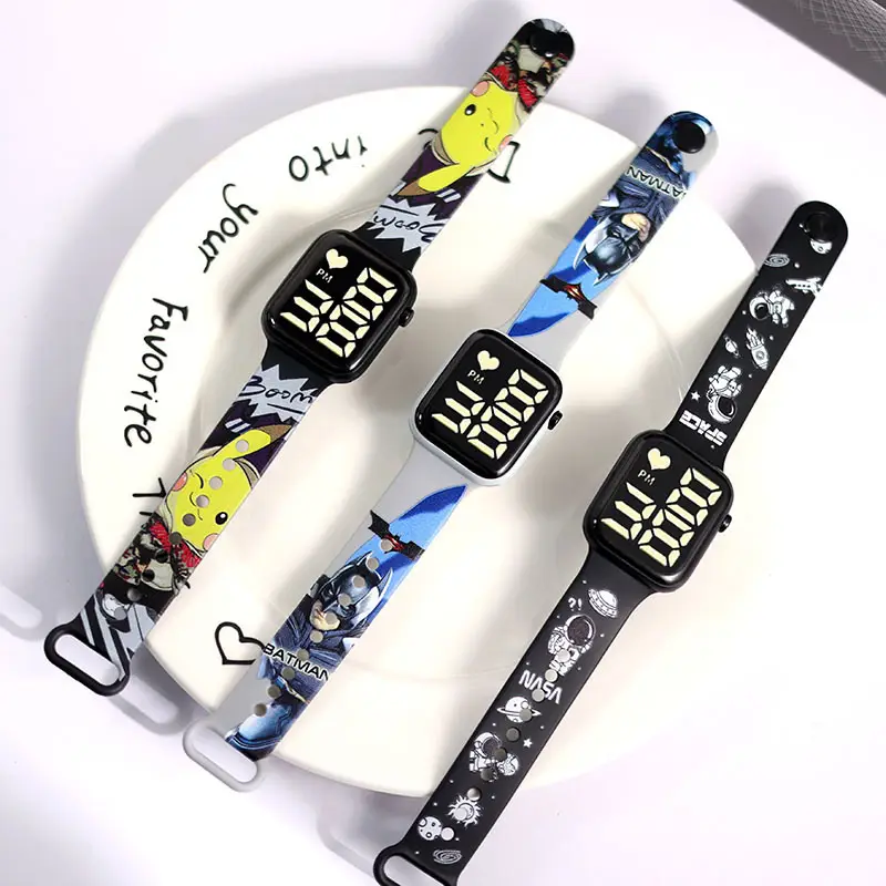 Cute Cartoon Button Led Watch for Girls Primary School Party Wear — feature 6