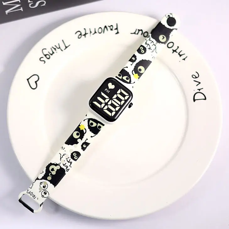 Cute Cartoon Button Led Watch for Girls Primary School Party Wear - Image 12